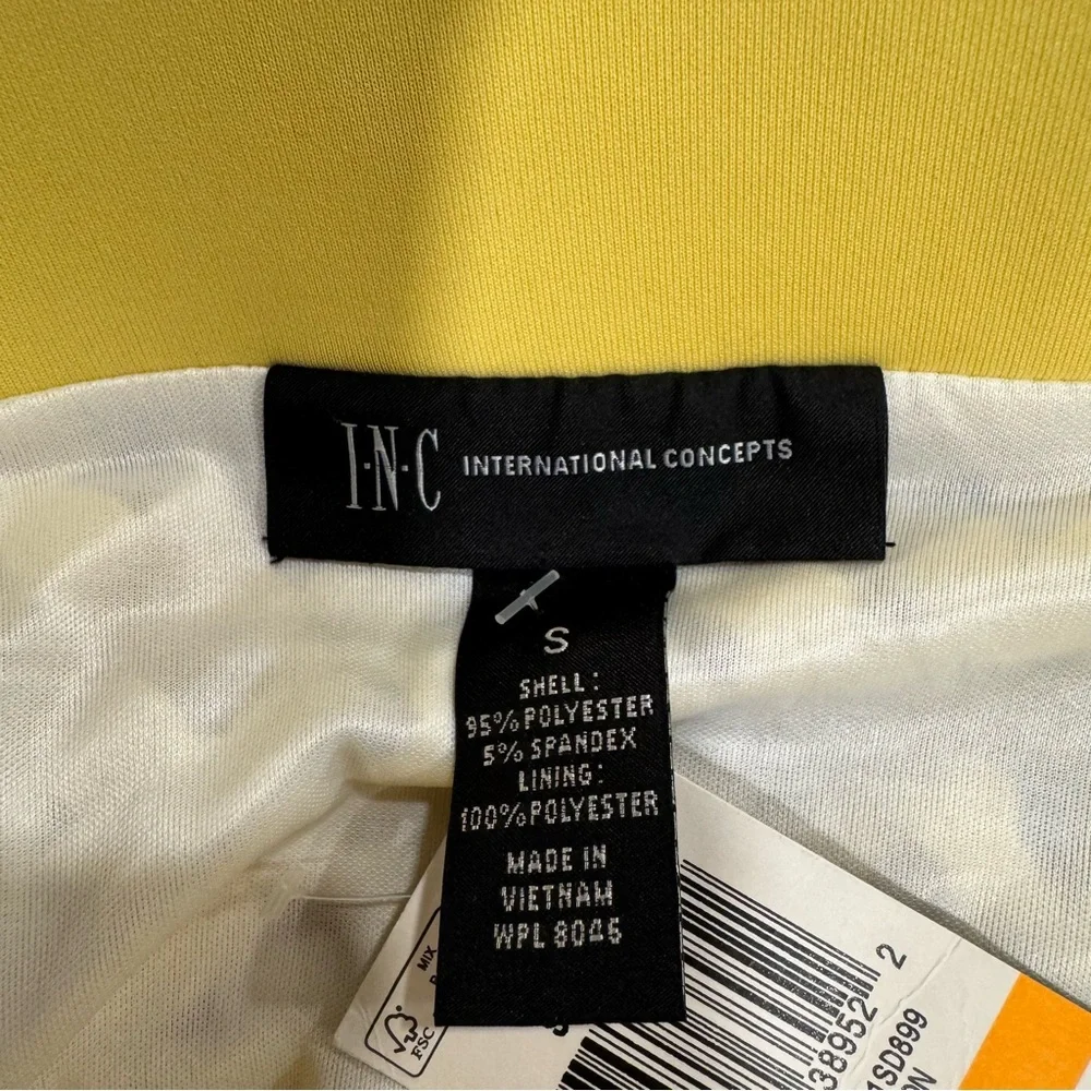 NWT INC International Concepts Yellow A Line Skirt - Picture 5 of 6